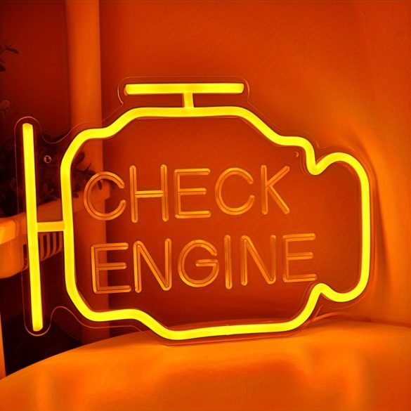 3D Semn Neon LED 'CHECK ENGINE' Curbat