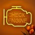 3D Semn Neon LED 'CHECK ENGINE' Curbat