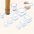 8pcs Transparent masă și scaune Footrests