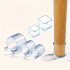 8pcs Transparent masă și scaune Footrests