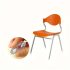8pcs Transparent masă și scaune Footrests