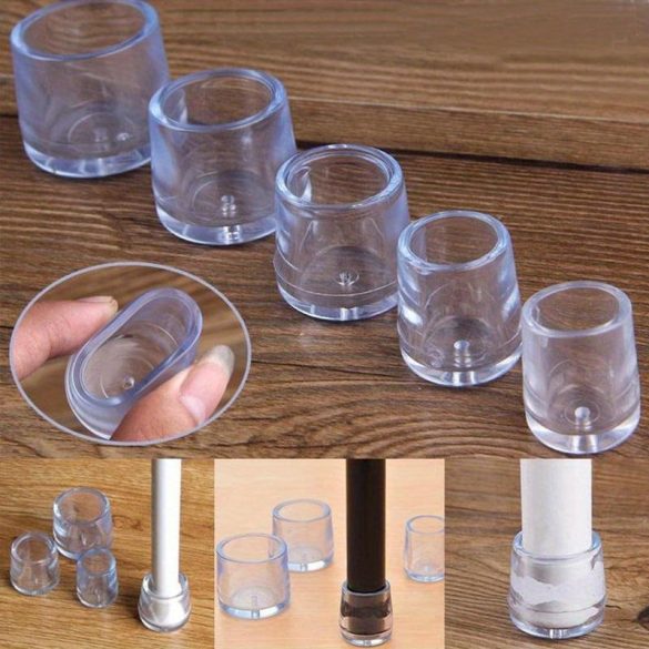 Set 4 capace din silicon pentru picioarele scaunelor și mesei