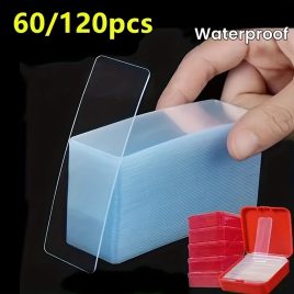   60 de benzi transparente super puternice cu adeziv dublu față Nanoszalag