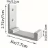 1 buc Cârlig de Perete din Aluminiu, Rezistent și Rabatabil