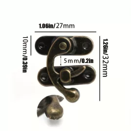 10 Bucăți Lacăt Metalic Vechi cu Șuruburi