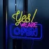 Da! Suntem Deschiși Semn Neon