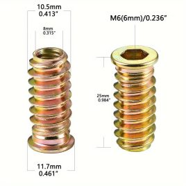 40 bucăți șuruburi pentru mobilă M6 cu piuliță