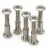 Șurub cu cap rotund nichelat M6 - 10mm - 80mm hexagonal, filet dreapta pentru îmbinări de mobilă