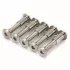 Șurub cu cap rotund nichelat M6 - 10mm - 80mm hexagonal, filet dreapta pentru îmbinări de mobilă