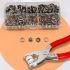 Set de 50 Butoane de Metal cu Presă Manuală