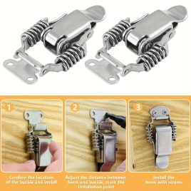   4 pachete cârlige din fier cu cataramă reglabilă și închidere securizată