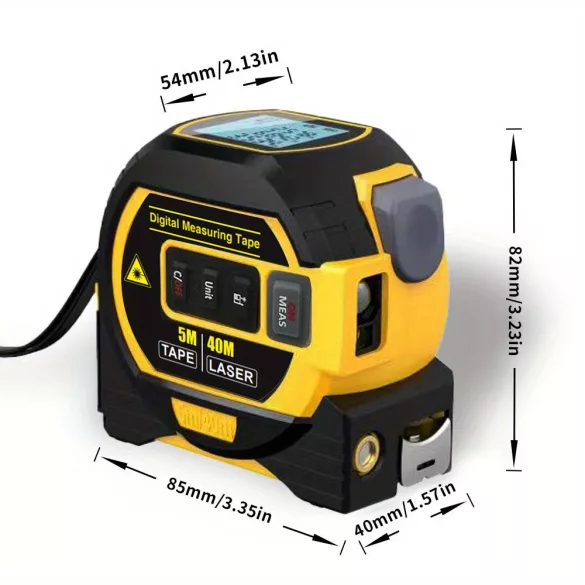 1 bandă de măsurare cu laser, 3 în 1 bandă de măsurare digitală