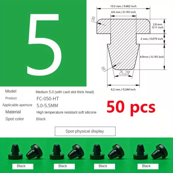 Cap de dop din silicon rezistent la temperaturi înalte