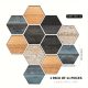 11 buc. autocolante colorate pentru podea, hexagonale