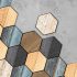 11 buc. autocolante colorate pentru podea, hexagonale
