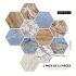 11 buc. autocolante colorate pentru podea, hexagonale