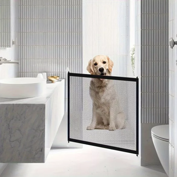Ușă portabilă cu plasă pentru animale de companie