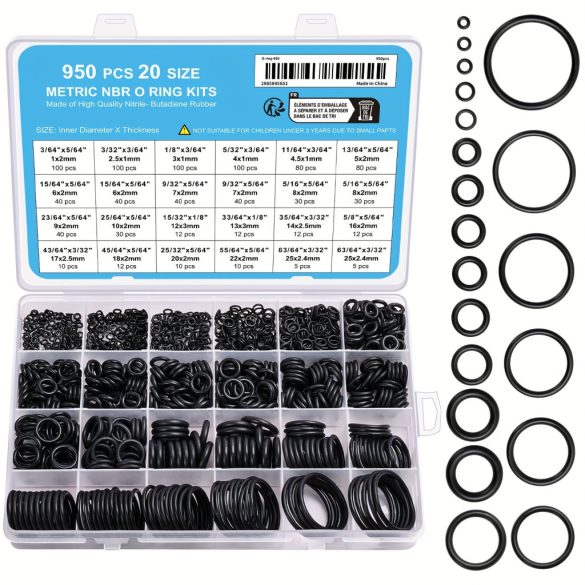 Set 950 de inele O din cauciuc