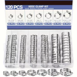 Set de 120 cleme din oțel inoxidabil