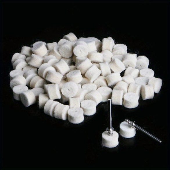 Set de 102 discuri de lustruit din lână pentru scule rotative