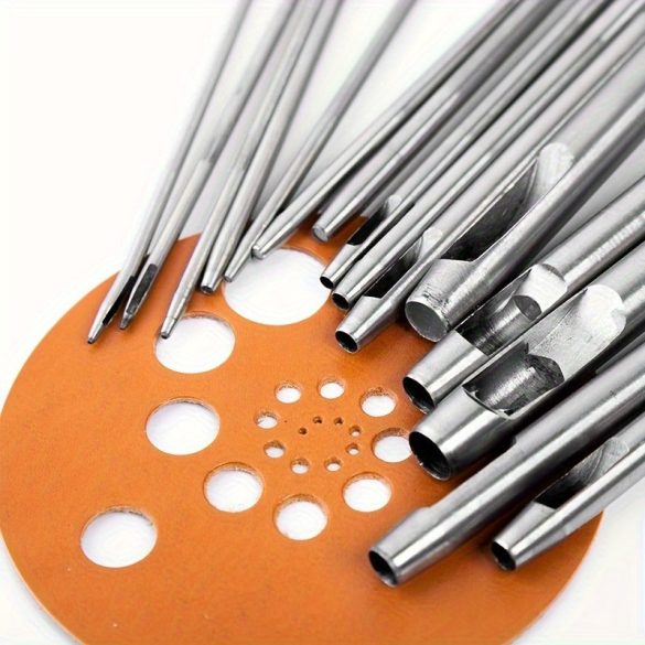 Set de 10 perforatoare rotunde din piele