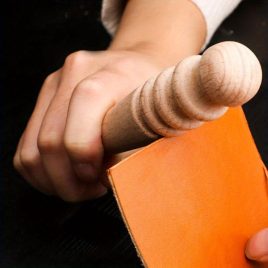   Instrument de Lustruit din Piele Sintetică din Lemn Masiv Premium