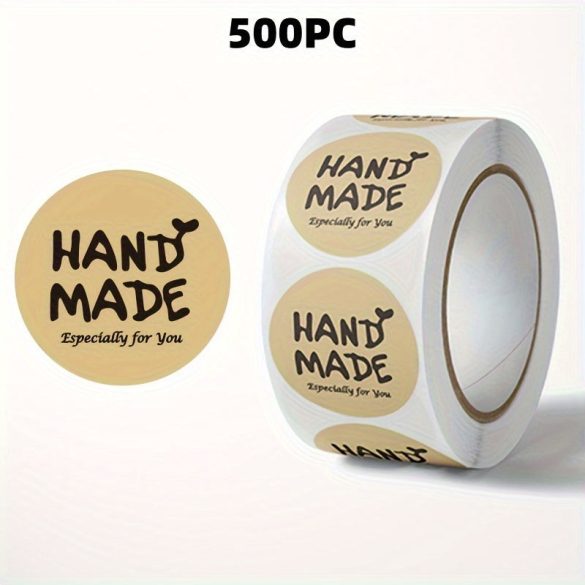 500 buc/rolă Etichete Rotunde Autocolante HANDMADE