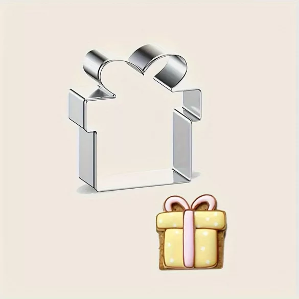 1 buc, Tăietor de Biscuiți în Formă de Cutie Cadou