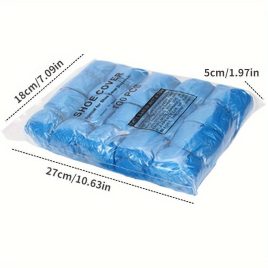   100 de bucăți Protecție de Pantofi Albastră de Unică Folosință