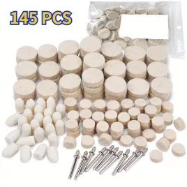   Set de 145 de discuri de lustruire din fetru pentru scule rotative