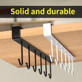 Suport metalic cu 6 cârlige, ușor de montat