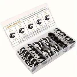 Set de 44 cleme din oțel inoxidabil cu mâner de cauciuc