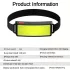 Lampă Frontală Ultra-Luminoasă COB Reîncărcabilă prin USB cu Durată Lungă de Viață a Bateriei