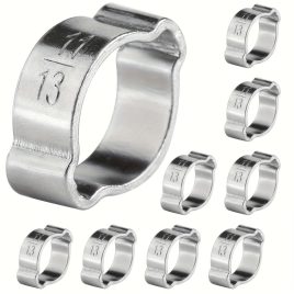   Set de 48 Coliere din Oțel Inoxidabil Zincat cu Două Urechi