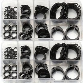 Set de 160 șaibe C-Clip din oțel carbon