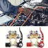 1 pereche de conectori de borne de baterie cu cuplare rapidă, cu clemă cu 4 poli, carcasă din aliaj de aluminiu, pentru baterii auto cu conexiune prin șurub