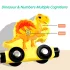 Set de Tren Dinozaur din Lemn Interactiv pentru Copii