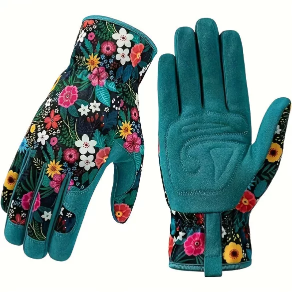 Mănuși de grădină din poliester cu model floral