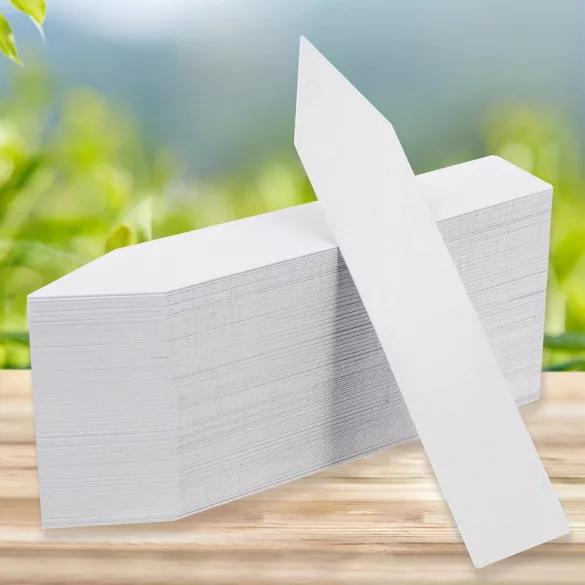 100 buc. etichete impermeabile pentru plante din plastic alb