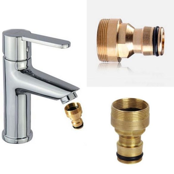 Adaptor robinet pentru furtun de grădină cu cuplare rapidă din alamă
