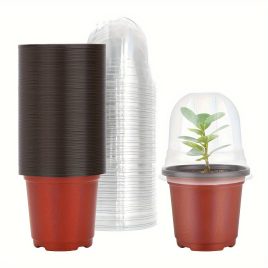   20 Bucăți Ghiveci Moale din Plastic Transparent pentru Plante