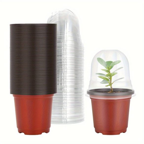 20 Bucăți Ghiveci Moale din Plastic Transparent pentru Plante