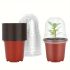 20 Bucăți Ghiveci Moale din Plastic Transparent pentru Plante