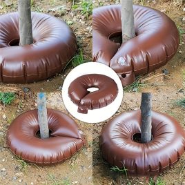   Geantă PVC pentru Udarea Arborilor de 10 Galoane cu Supapă Ușoară de Umflare