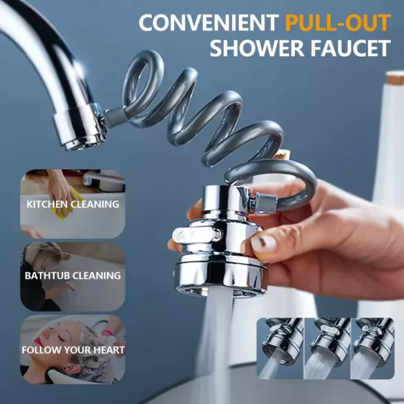 Extensie universală pentru robinet de bucătărie cu pulverizator