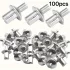 50 de nituri din aliaj de aluminiu cu cap rotund