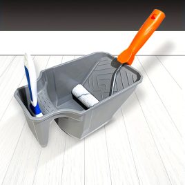 Pahar manual de vopsea de 4 inch cu cadru cu role