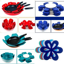 Set de 6 Suporturi din Lână Hexagonale pentru Vase