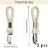 3 cleme din metal inoxidabil pentru prosoape de baie cu mâner