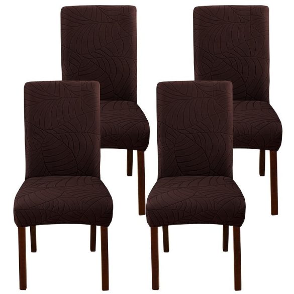 4 huse de scaun de sufragerie cu model de frunze